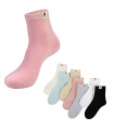 Calcetines Cortos Lisos de Gatitos en Algodón | Tubo Medio | Transpirables y Cómodos | Talla Única 34–39 EU