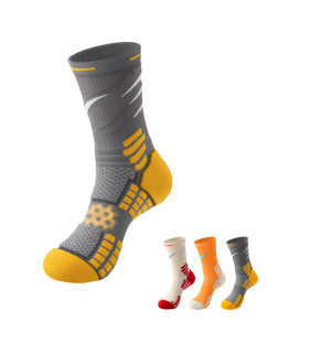 Calcetines Deportivos Profesionales | Antideslizantes, Caña Media | Running, Maratón, Baloncesto | Talla Única 37–44 EU