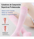 Calcetines Deportivos de Compresión Muscular Profesional para Mujer | Caña Alta | Protección y Soporte | Talla Única 35–39 EU