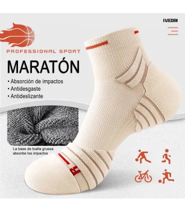 Calcetines Deportivos Cortos Profesionales | Antideslizantes, Transpirables y Cómodos | Talla Única 36–43 EU