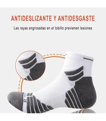 Calcetines Deportivos Cortos Profesionales | Antideslizantes, Transpirables y Cómodos | Talla Única 36–43 EU