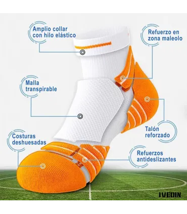 Calcetines Deportivos Cortos Profesionales | Antideslizantes, Transpirables y Cómodos | Talla Única 36–43 EU