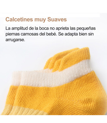 Chaussettes Basses Antidérapantes pour Bébé | Couleurs Amusantes | 0 mois à 5 ans