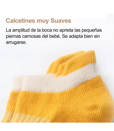 Meias Tobilheiras Antiderrapantes para Bebés | Cores Divertidas | 0 meses a 5 anos