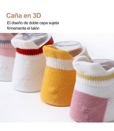 Chaussettes Basses Antidérapantes pour Bébé | Couleurs Amusantes | 0 mois à 5 ans