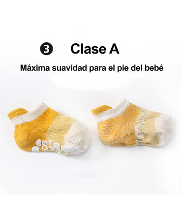 Calcetines Tobilleros Antideslizantes para Bebés | Colores Divertidos | 0 meses a 6 años
