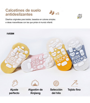 Chaussettes Basses Antidérapantes pour Bébé | Couleurs Amusantes | 0 mois à 5 ans